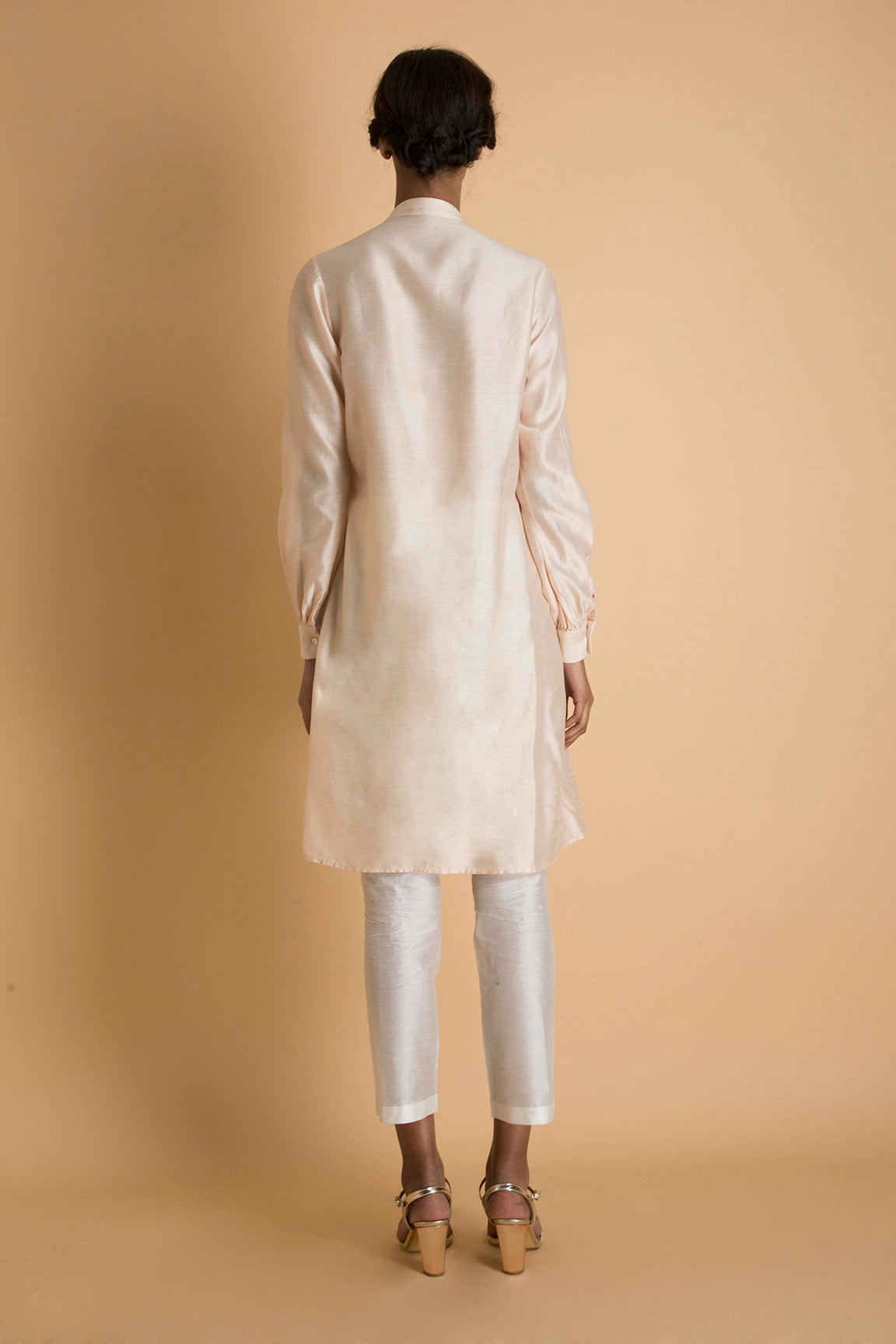 Peach Tonal Embroidered Tunic