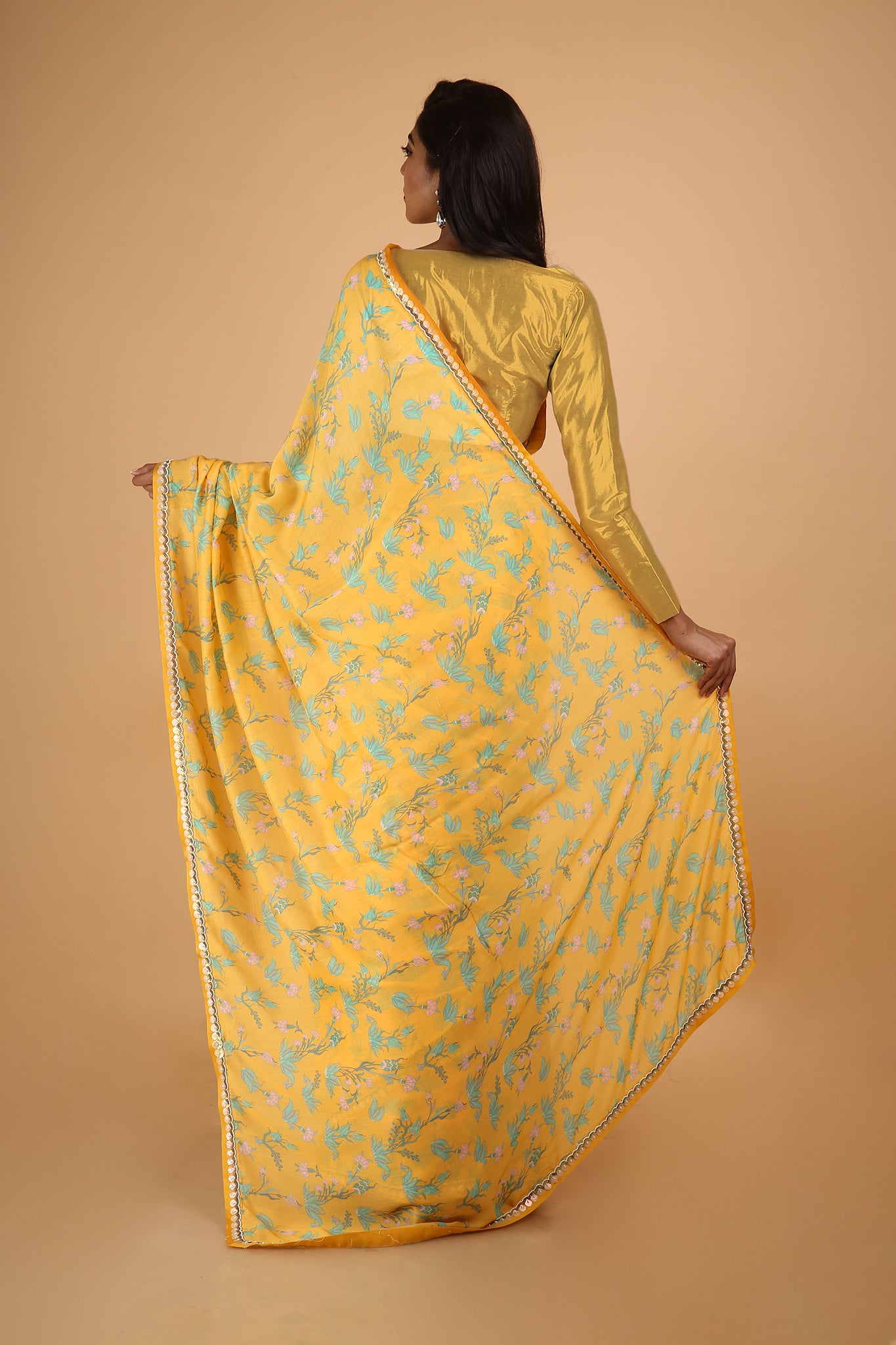 Printed Saree in Cotton Silk - sakshamneharicka.com