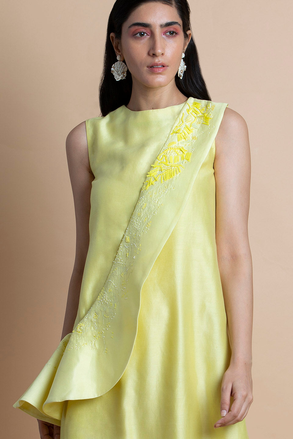 Lime Yellow Asymmetric - Dress