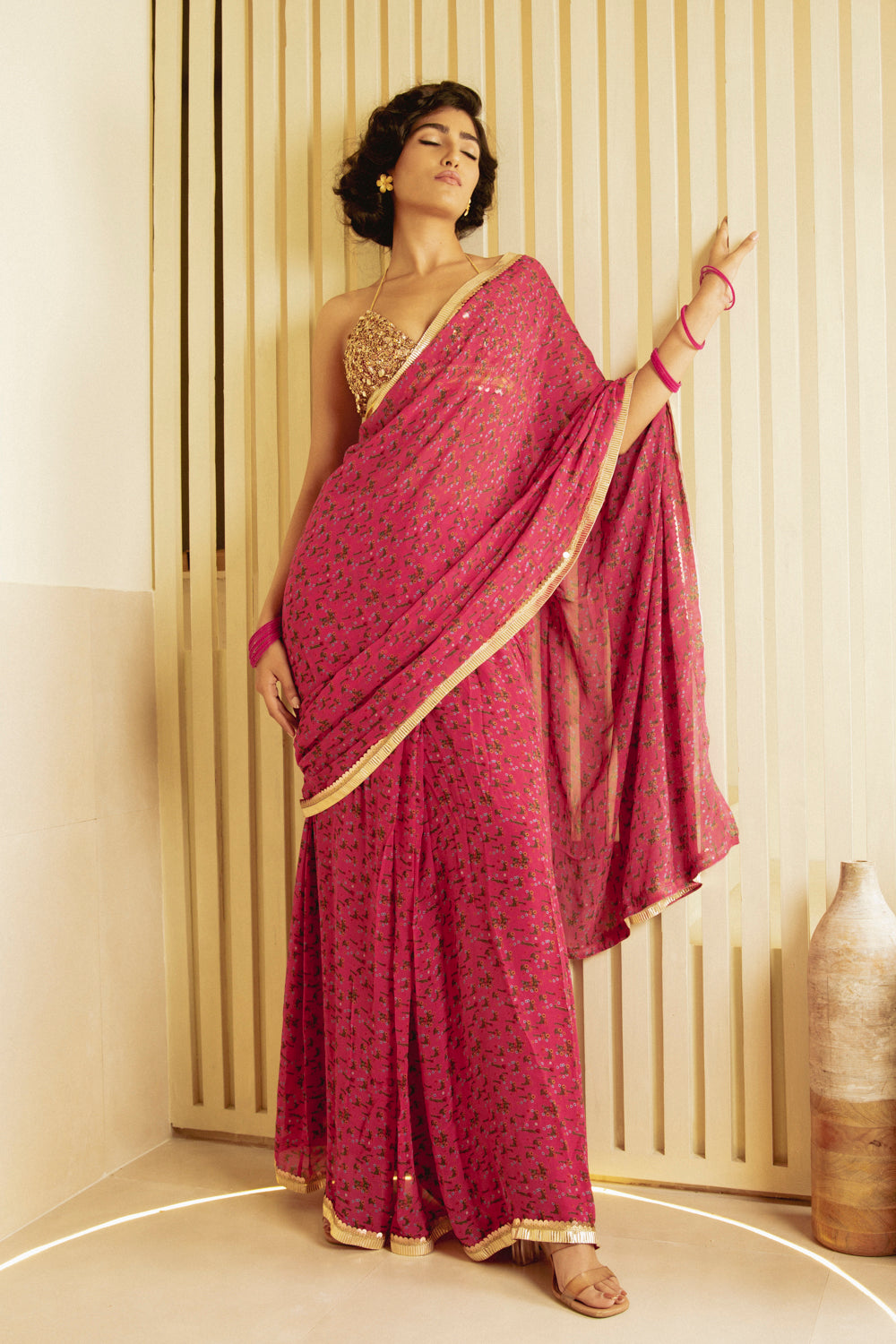 Rosy Ready To Wear Saree Set
