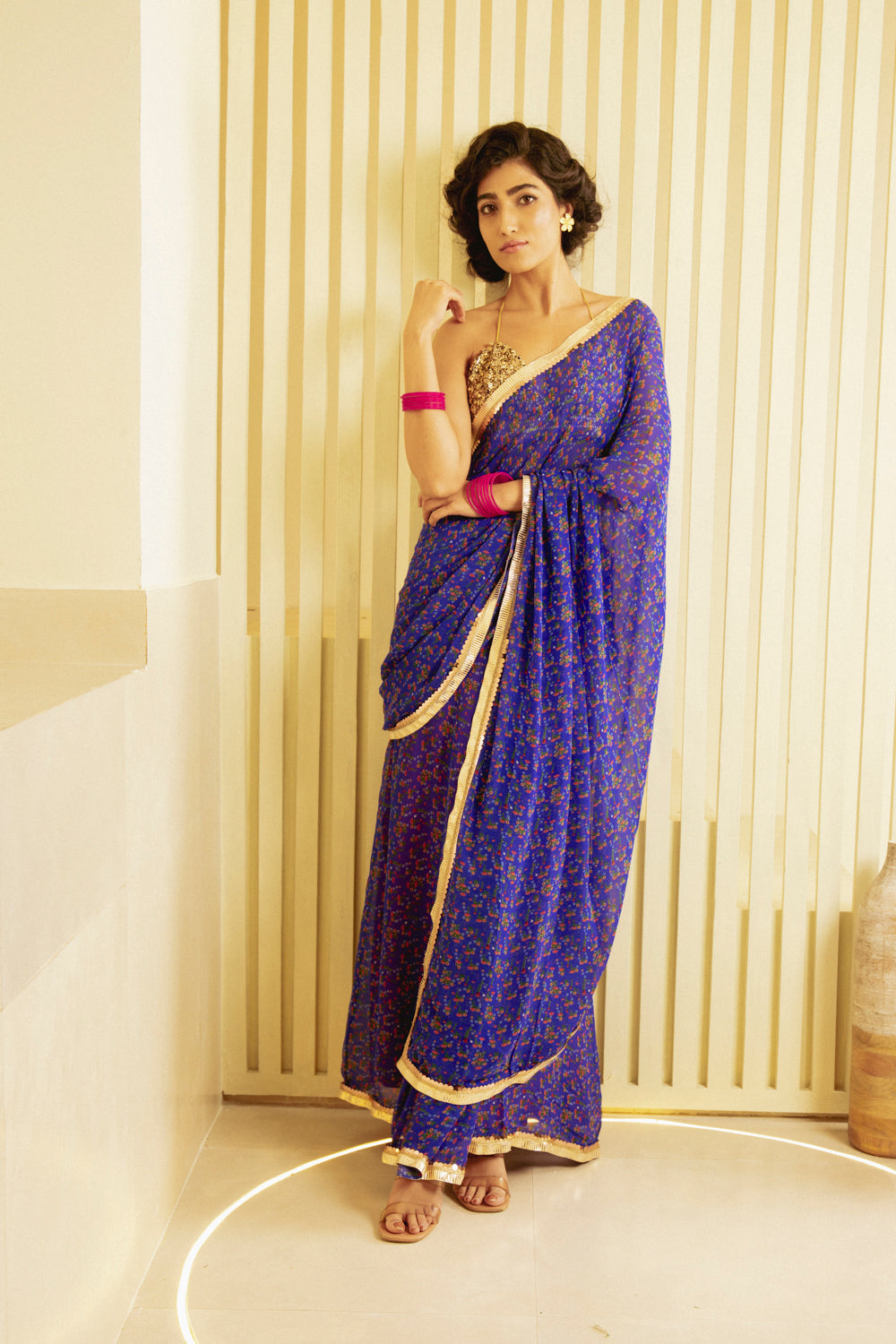 Iris - Stiched Saree Set