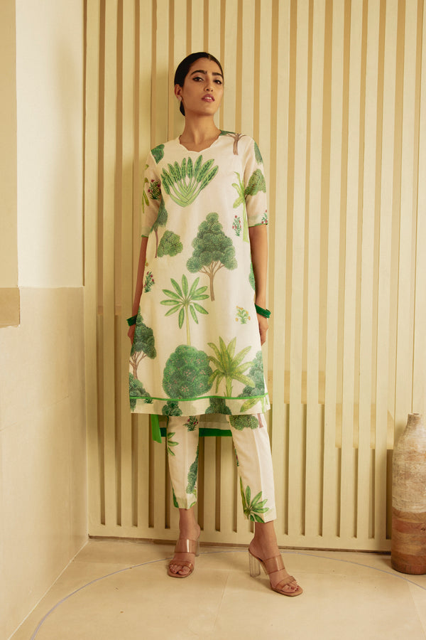 Modern Khadi Kurti with Ankle Length Pant | Latest Kurti Designs