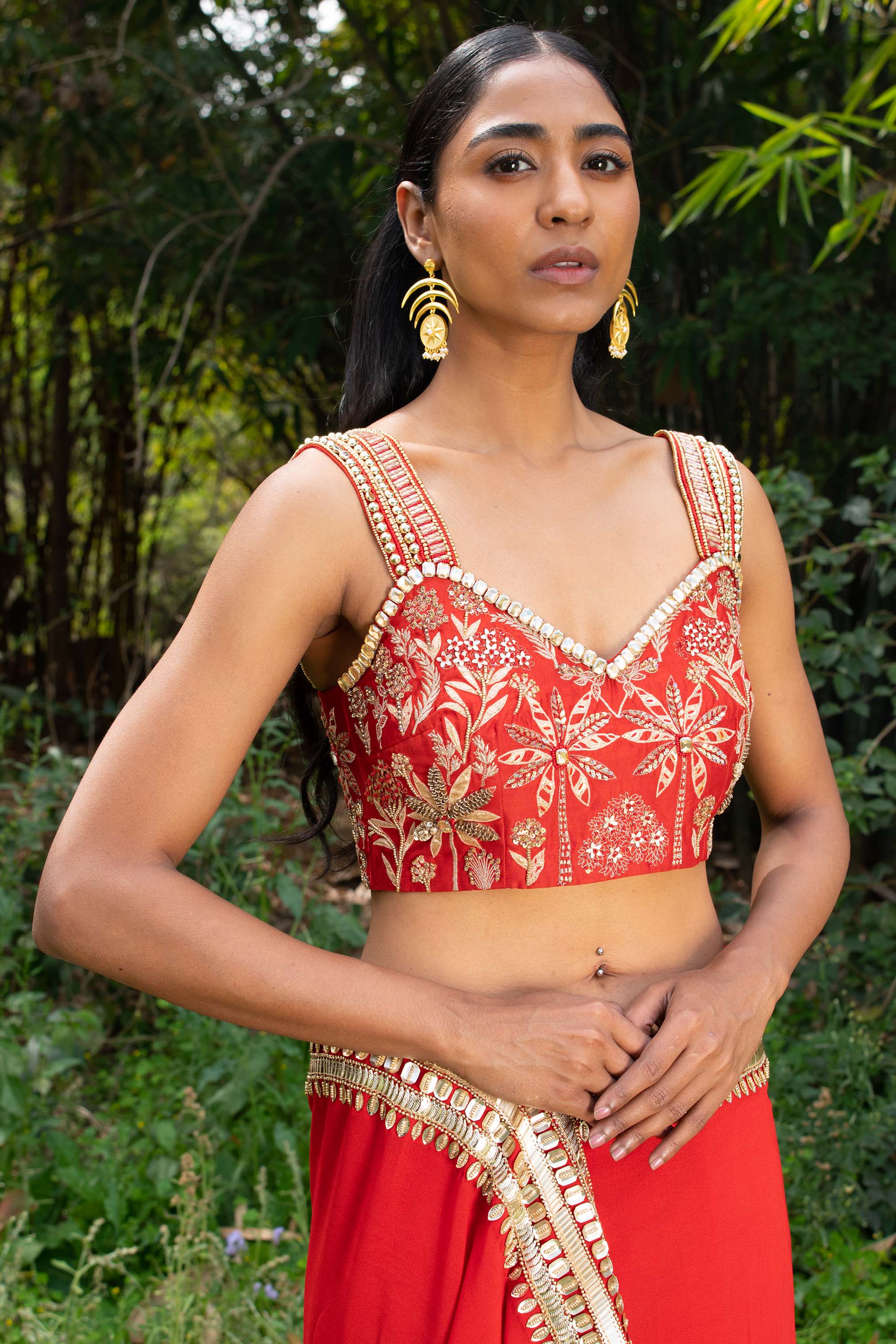 Sindoori Laal Hand Embroidered Blouse