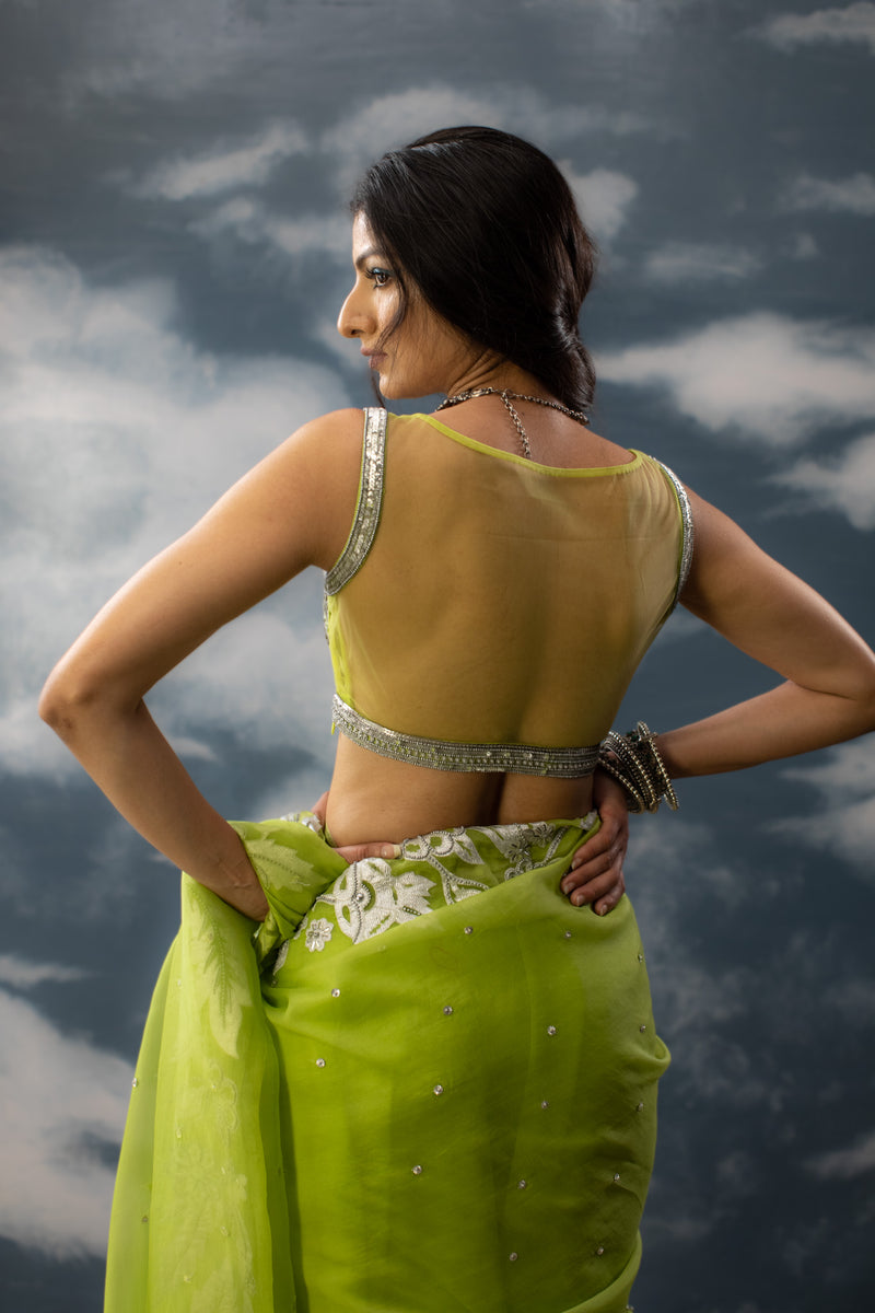 Green Indo Western Set