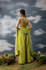 Green Indo Western Set - 3 pcs