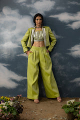 Green Indo Western Set