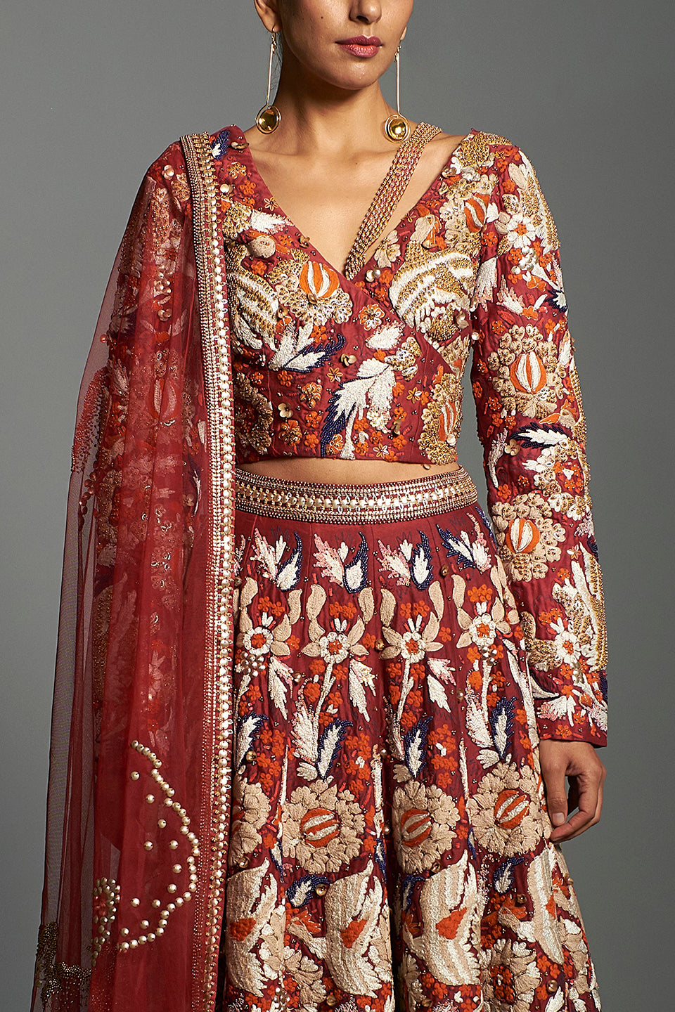 Red Lehenga Set - sakshamneharicka.com