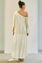Ivory Off Shoulder Dress - SakshamNeharicka.com
