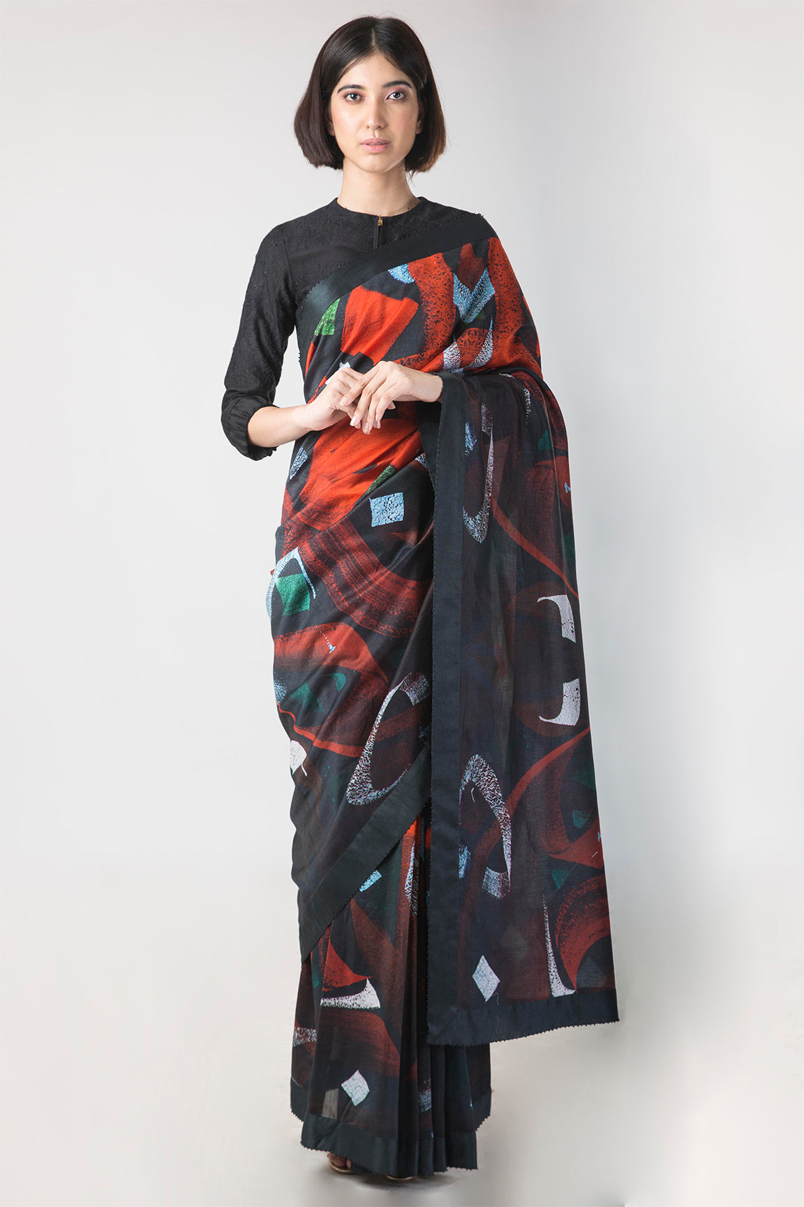 Bismil - Printed Saree in Chanderi - sakshamneharicka.com
